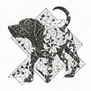 Black Labs tattoo design idea