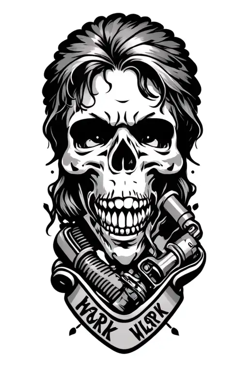 hard work hard play family love protector provider throttle junkie protector  tattoo design idea