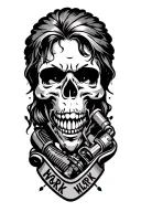 hard work hard play family love protector provider throttle junkie protector  tattoo design idea