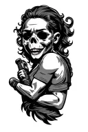 hard work hard play family love protector provider throttle junkie protector  tattoo design idea