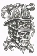 firefighter skull sleeve tattoo tattoo design idea