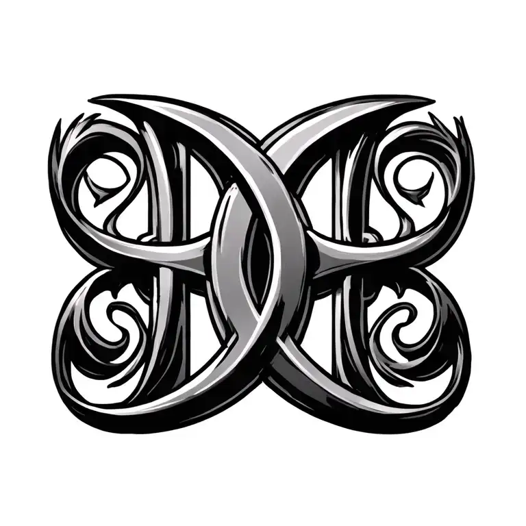 chi rho tattoo with alpha Omega tattoo design idea