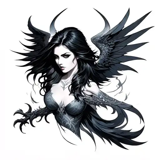 Morrigan tattoo design idea