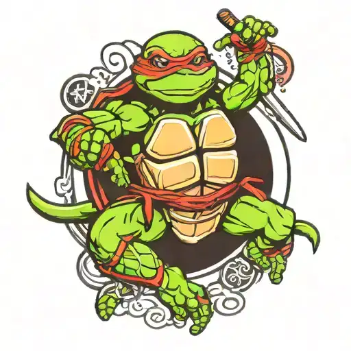 ninja turtle jiu jitsu tattoo design idea