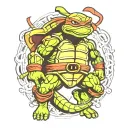ninja turtle jiu jitsu tattoo design idea