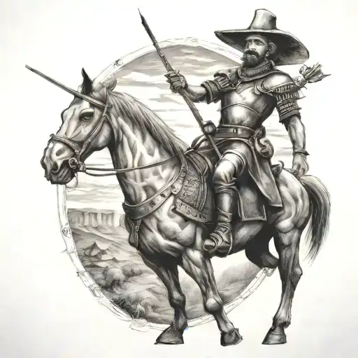 don Quixote tattoo design idea
