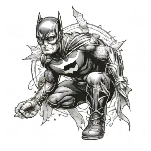 superhero costume inspired tattoo design idea