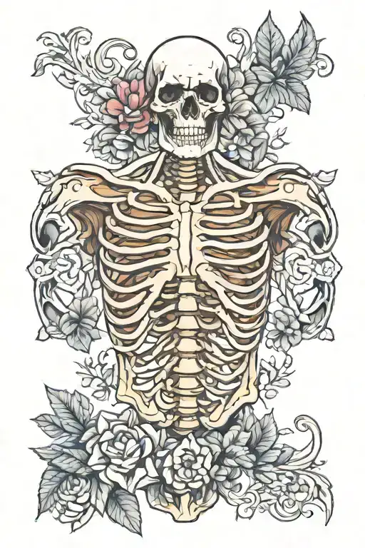 Rib cage tattoo tattoo design idea