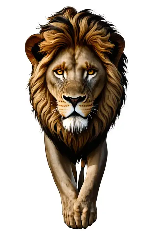 SEXING LION FATHER LION MEN MEN MEN'S LION LION tattoo design idea