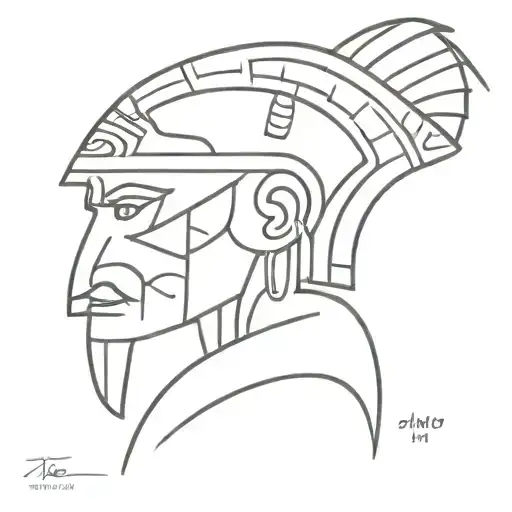 Dominican taino indian warrior tattoo design idea