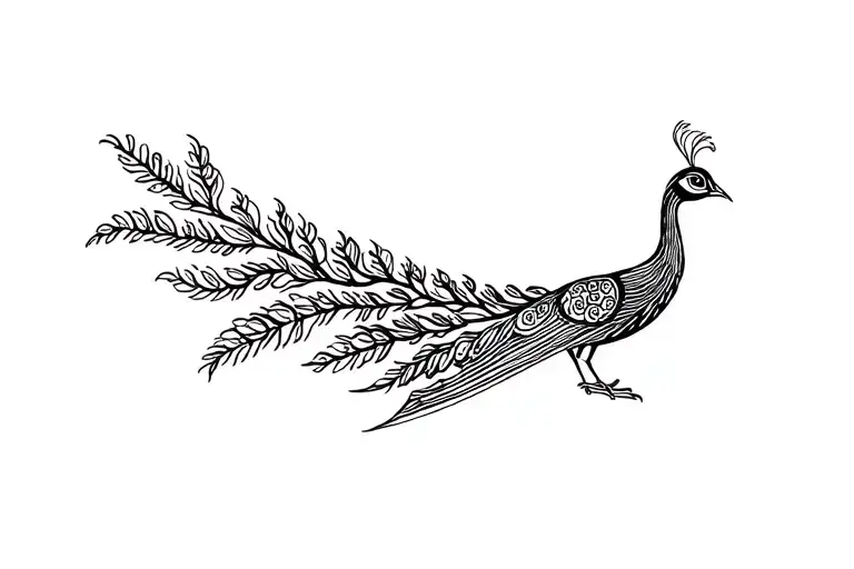 Peacock tattoo design idea