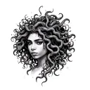 African American Medusa tattoo design idea