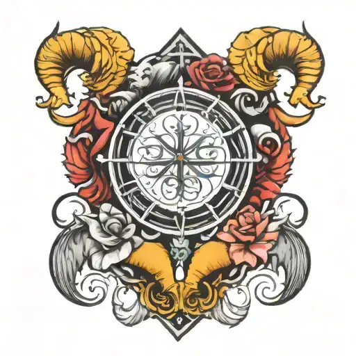 Aries, Libra and Pisces combined tattoo tattoo design idea