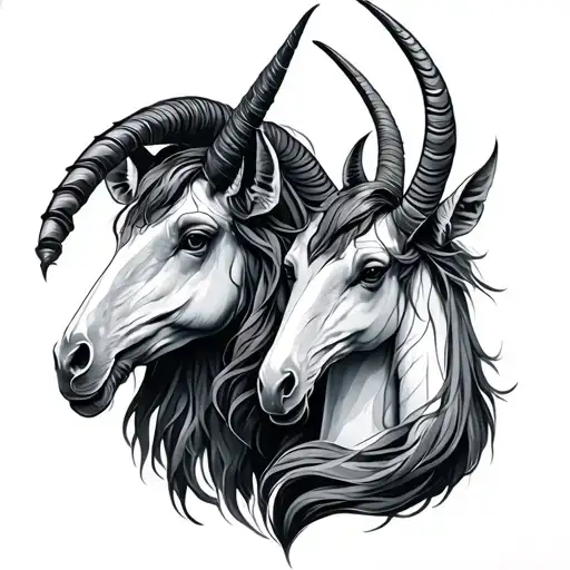 Sagittarius And Capricorn tattoo design idea