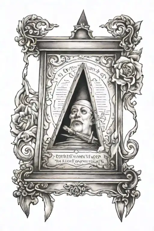 Guillotine tattoo design idea