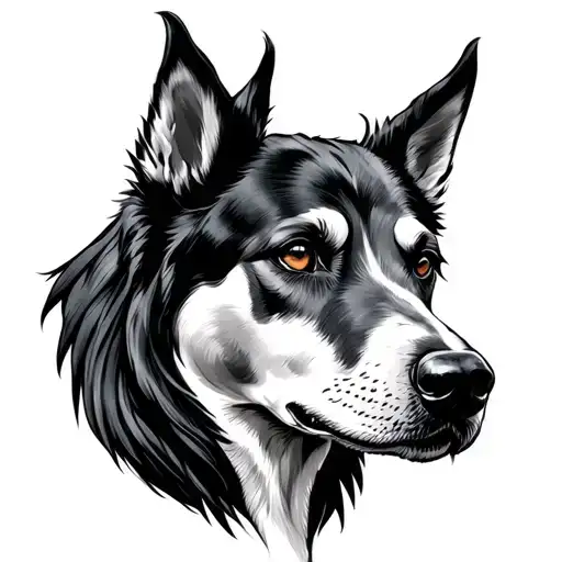 Kelpie Irish mythical tattoo design idea