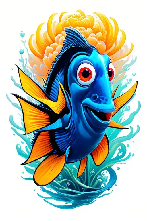 dory tattoo design idea
