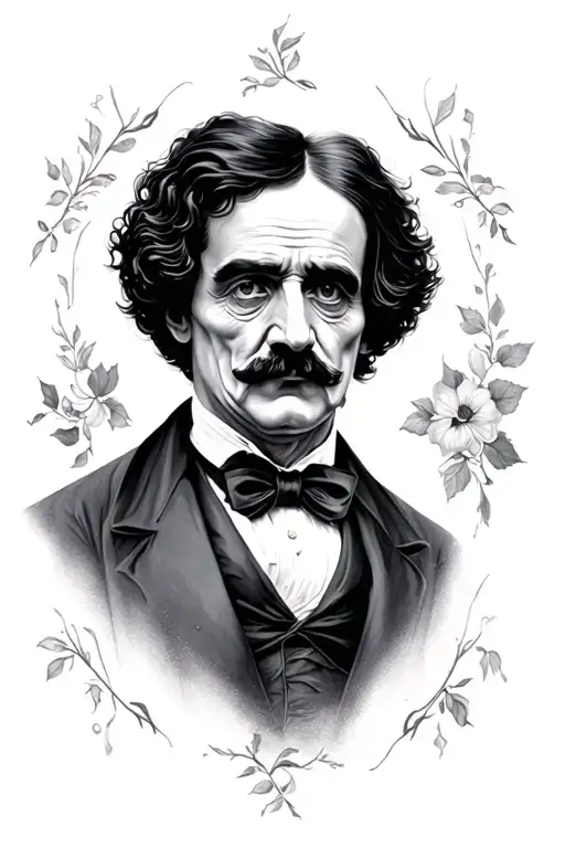 edgar allan poe inspired tattoo design idea
