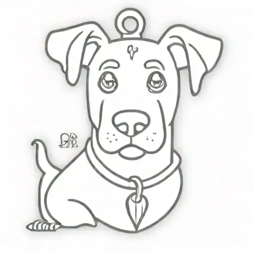 Scooby doo dog tag tattoo design idea