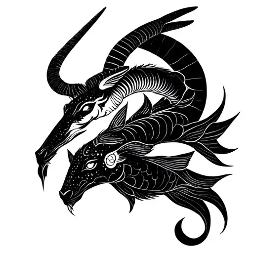 Sagittarius Capricorn and pisces tattoo showcasing tattoo design idea