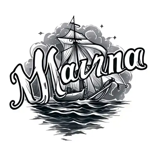 Marina Name Tatto tattoo design idea