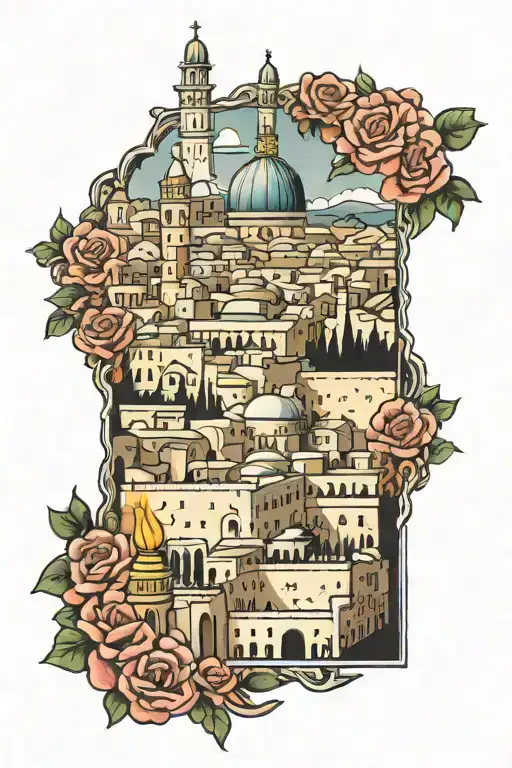 Western Wall in Jerusalem tattoo design idea