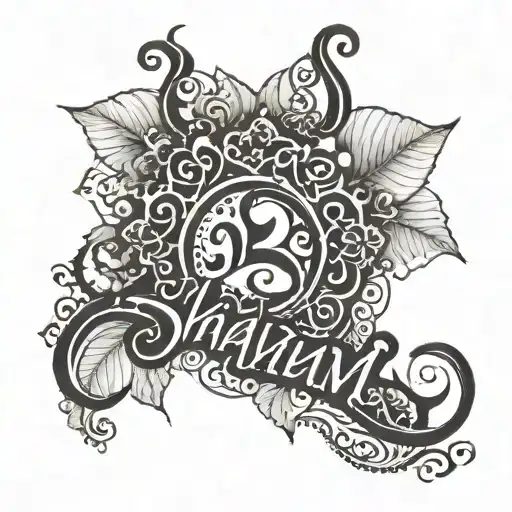 shyam radha name written tattoo design idea