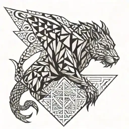 Chimera tattoo design idea