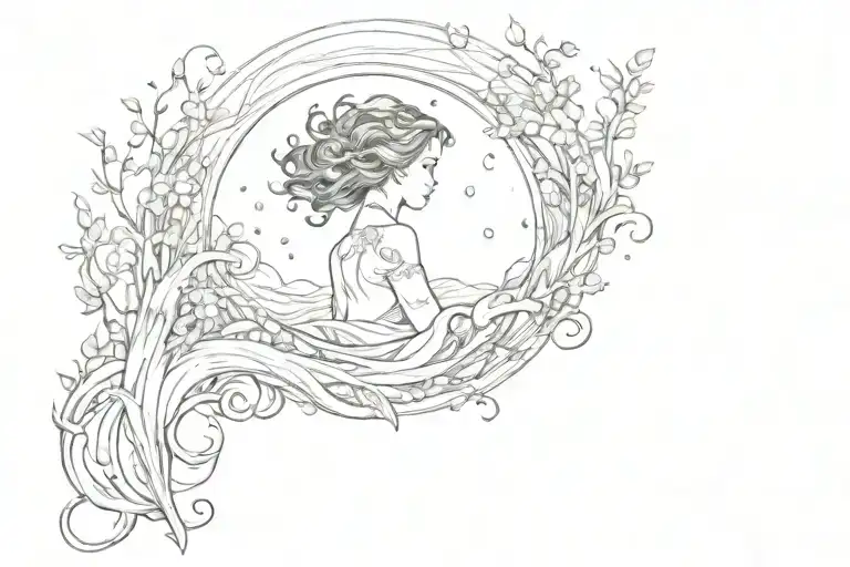 Mother earth water bending rivers you tattoo design idea