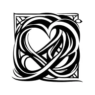 compus, endless love, infinity symbol tattoo design idea
