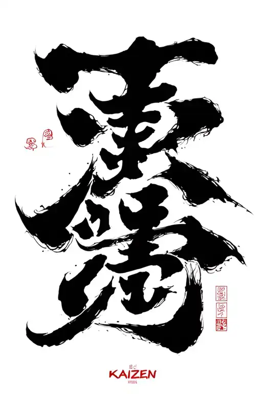 Kaizen Kanji tattoo design idea