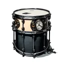 detailed snare drum with clock mechanism intertwined tattoo design idea