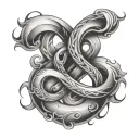 infinity symbol using number 96 tattoo design idea