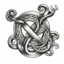 infinity symbol using number 96 tattoo design idea