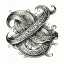 infinity symbol using number 96 tattoo design idea