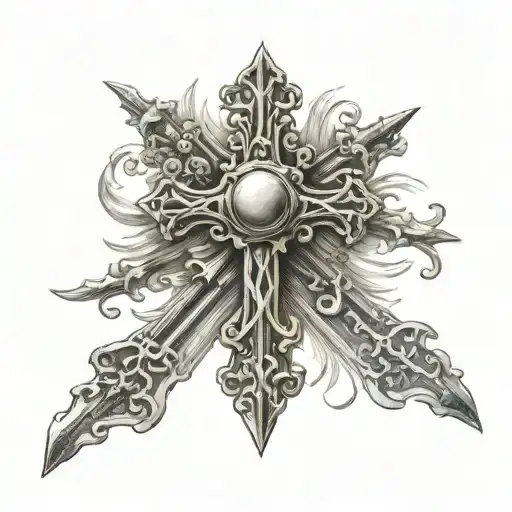 cross w patience tattoo design idea