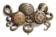 round rings tattoo design idea