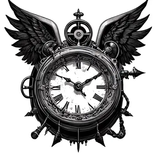 Time Machine tattoo design idea