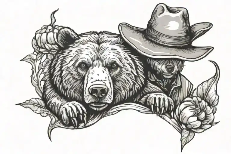 reese, pumpkin,cowboyhat, and a bear tattoo design idea