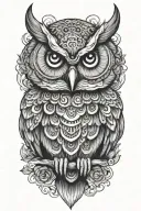 owl tattoo design idea