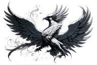 phoenix angels tattoo design idea