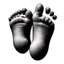 little baby feet tattoo design idea