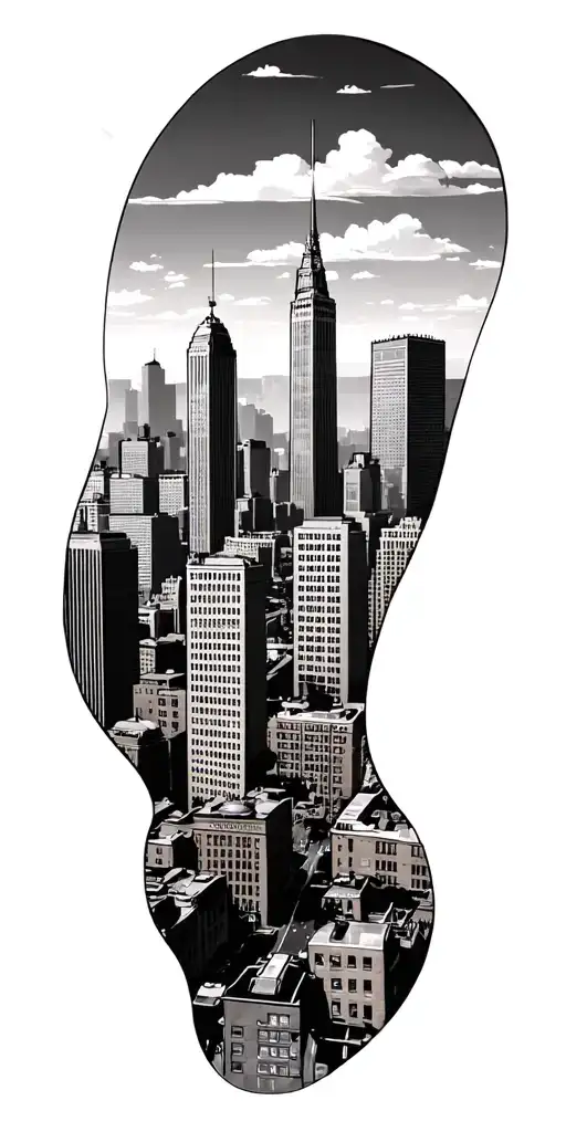 pittsburgh skyline tattoo design idea