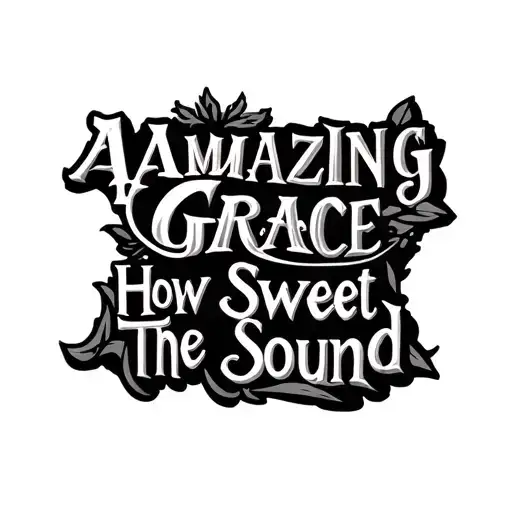 Amazing Grace How Sweet the Sound tattoo design idea