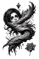 self harm symbolized tattoo design idea