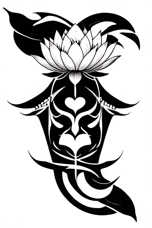 black Lotus mtg symbols integrated tattoo design idea
