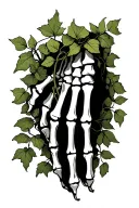Hand bones with vine wrapping tattoo design idea