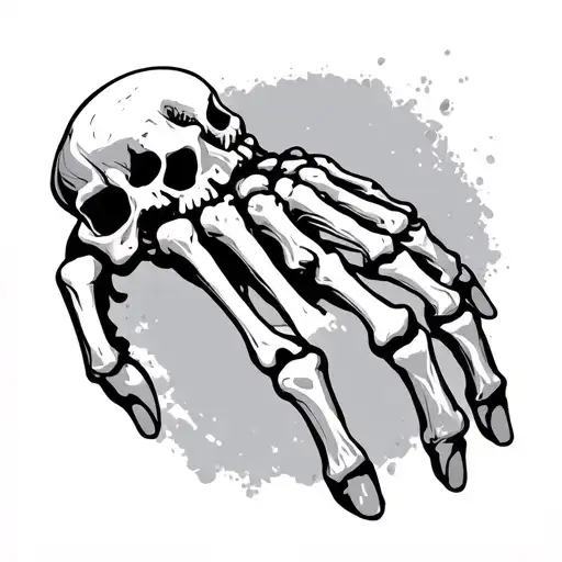 skeleton hand tattoo design idea