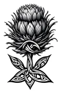 thistle Irish Celtic Knot tattoo design idea