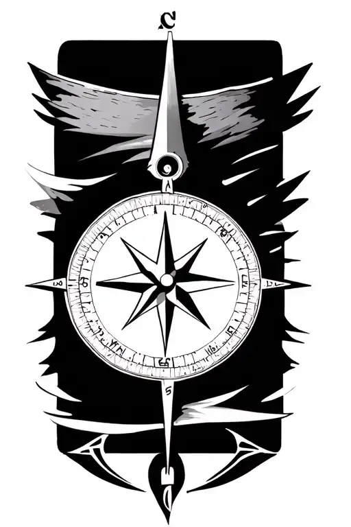 compass tattoo design idea